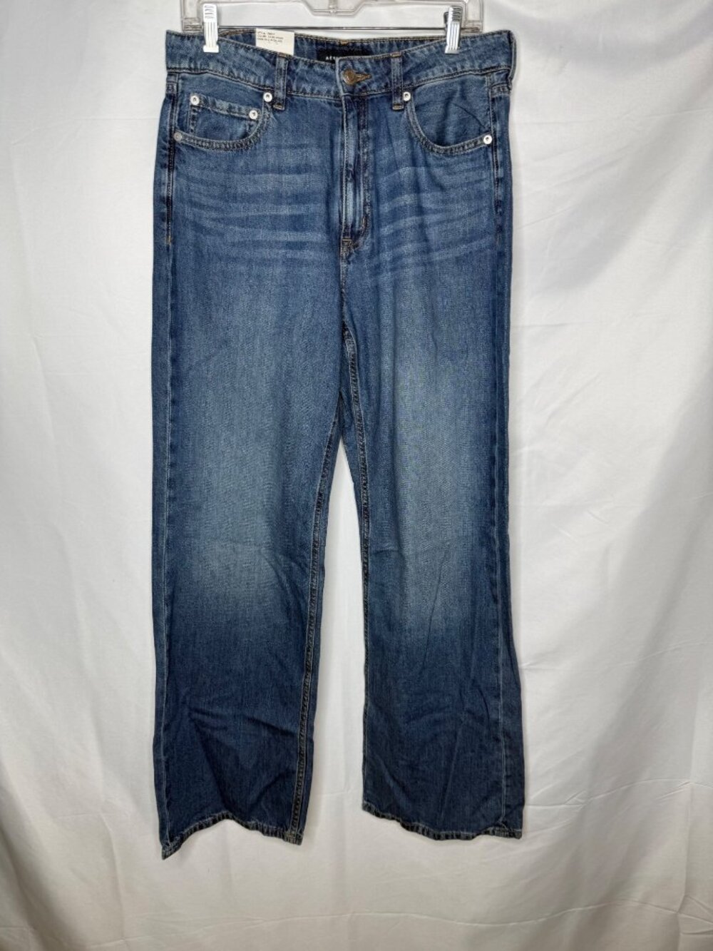 Aeropostale Womens High-Rise Wide Leg Jeans Size 10 New With Tags Blue Relaxed F